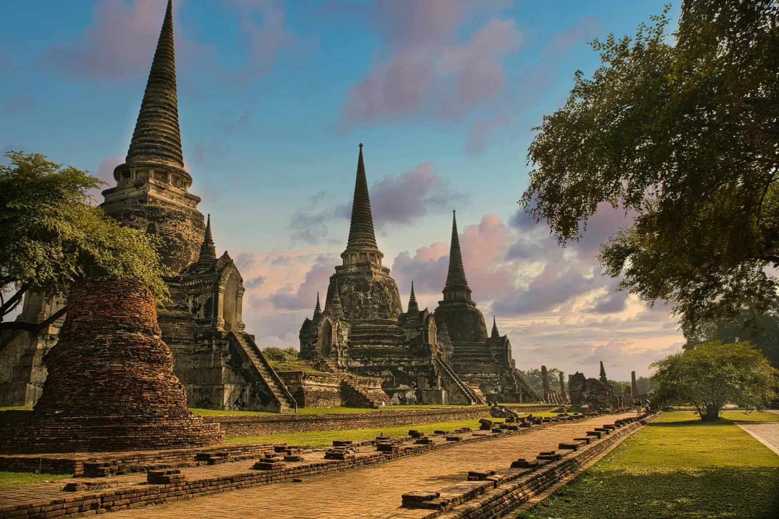 Ancient prangs of the Ayutthaya Historical Park