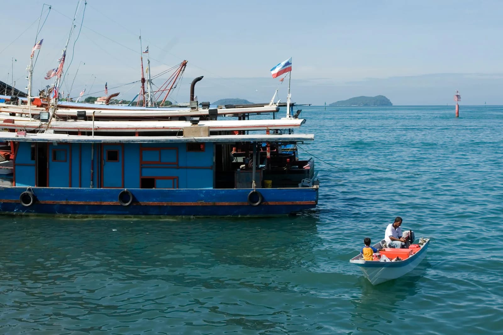 Fishing boats at Ban Phe pier
